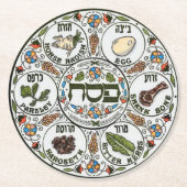 Passover Seeteller Runder Pappuntersetzer (Vorderseite)