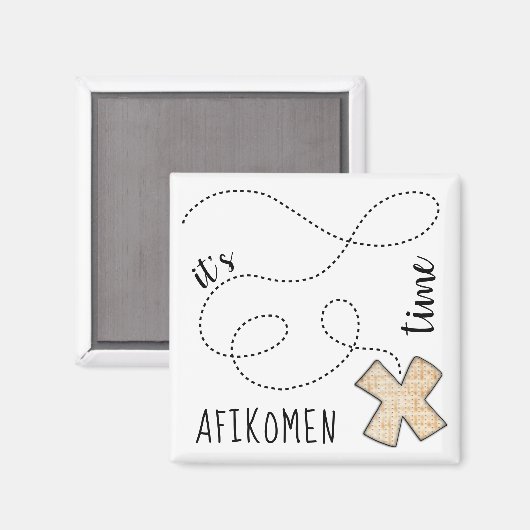Passover Square Magnet Afikomen Time (Vorderseite/Rückseite)