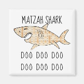 Passover Square Magnet "Matzah Shark Doo Doo Doo D (Vorne)