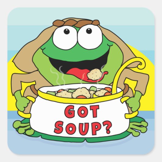 Passover Square Stickers "Got Soup?" (Vorderseite)