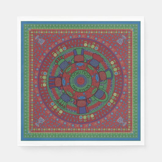 Passover Standard Napkins Das Seder Table Muster Serviette (Vorderseite)