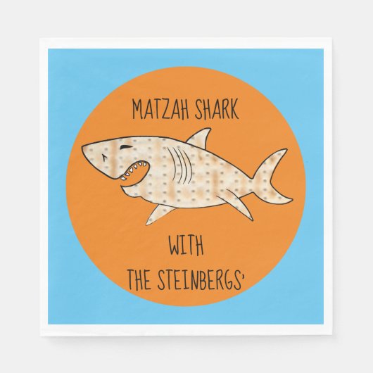 Passover Standard Napkins Matzah Shark Pattern Serviette (Vorderseite)