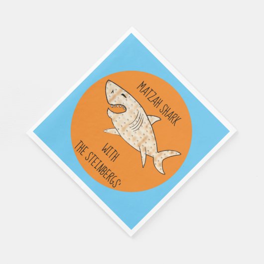 Passover Standard Napkins Matzah Shark Pattern Serviette (Ecke)