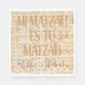 Passover Standard Napkins Mi Matzah Pattern Serviette (Vorderseite)