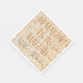 Passover Standard Napkins Mi Matzah Pattern Serviette (Ecke)