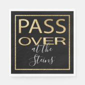 Passover Standard Napkins Pessach Gold Muster Serviette (Vorderseite)