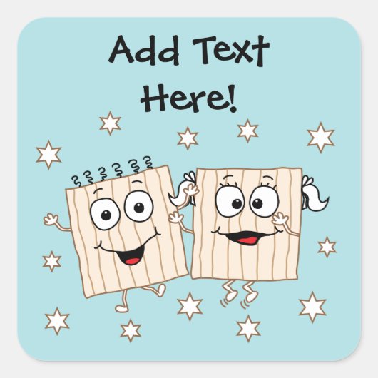 Passover Stickers Square "Matzahs" (Vorderseite)