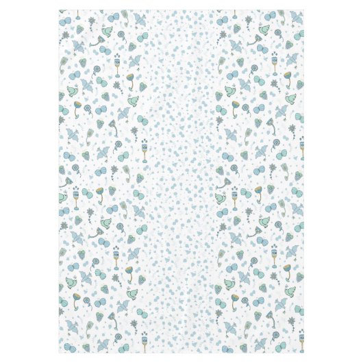 Passover Whimsical Seder Tablecloth 60 x 80" Tischdecke (Vorderseite)