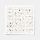 Passover White Cocktail Napkins Matzah Pattern Serviette (Vorderseite)