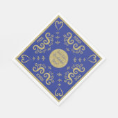 Passover White Standard Napkins Gold Elegant Serviette (Ecke)