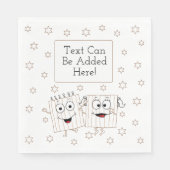 Passover White Standard Napkins Matzah Happy Serviette (Vorderseite)