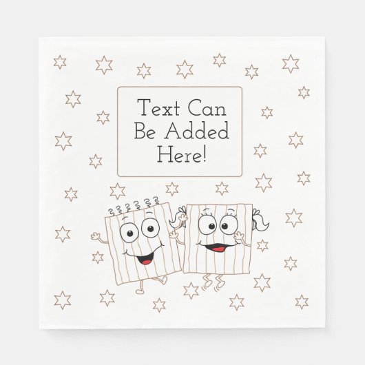 Passover White Standard Napkins Matzah Happy Serviette (Vorderseite)