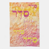 Passover Yellow Pinks SederTime Küchentuch (Vertikal)