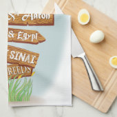 Passover-Zeichen der Zeit Geschirrtuch (Viertel Falte)