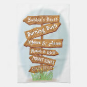 Passover-Zeichen der Zeit Geschirrtuch (Vertikal)