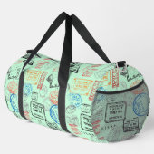 Passport-Briefmarke Design Duffel Bag Duffle Bag (Rechte Ecke)