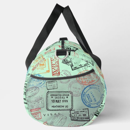 Passport-Briefmarke Design Duffel Bag Duffle Bag (Rechts)