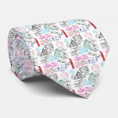Passport-Briefmarke Design Necktie Krawatte (Gerollt)