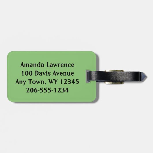 Passport-Briefmarke Gepäckanhänger (Rückseite horizontal)