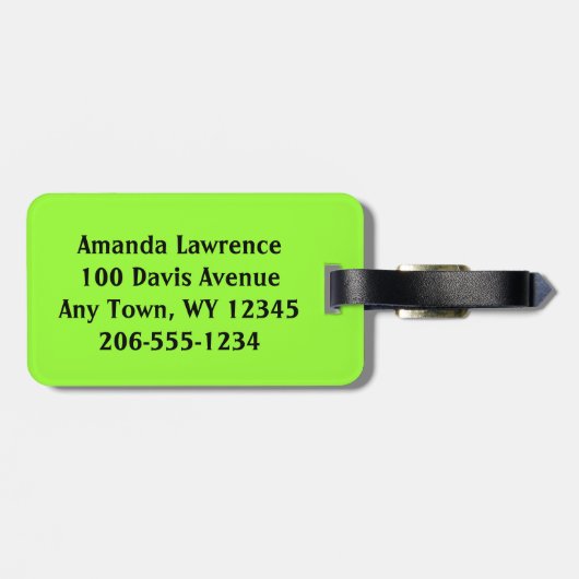 Passport-Briefmarke Gepäckanhänger (Rückseite horizontal)