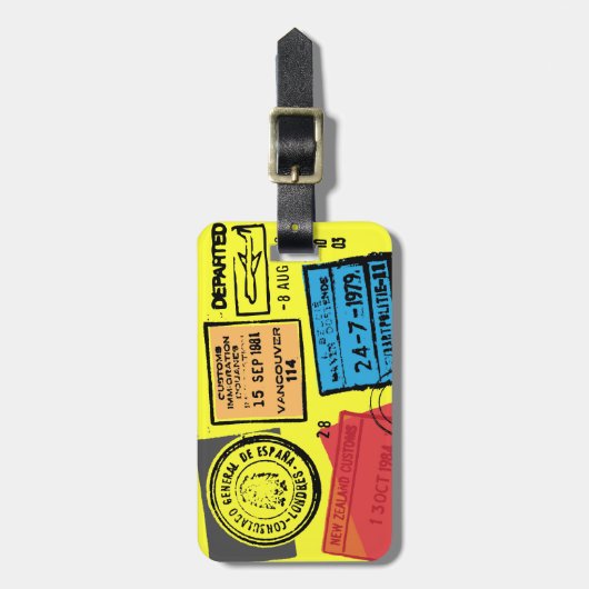 Passport-Briefmarke Gepäckanhänger (Vorderseite vertikal)