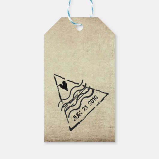 Passport-Briefmarke - Geschenketiketten Geschenkanhänger (Rückseite)