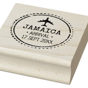 Passport-Briefmarke Jamaica-Hochzeit in Urlaubsort Gummistempel