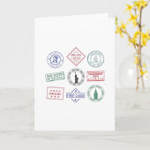 Passport-Briefmarke Karte (Gelbe Blume)