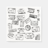 Passport Briefmarke Napkins Serviette (Vorderseite)