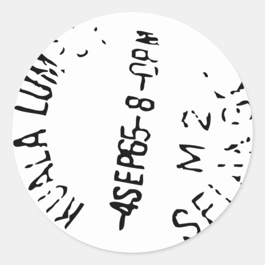 Passport-Briefmarke Runder Aufkleber (Vorderseite)