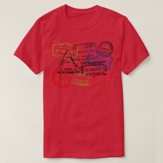Passport-Briefmarke T-Shirt (Design vorne)