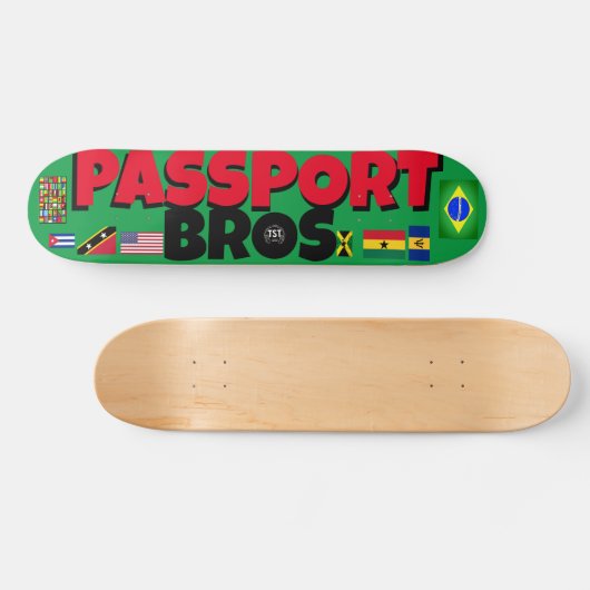 PASSPORT BROS 7 3/4" Skateboard Deck (Horizontal)
