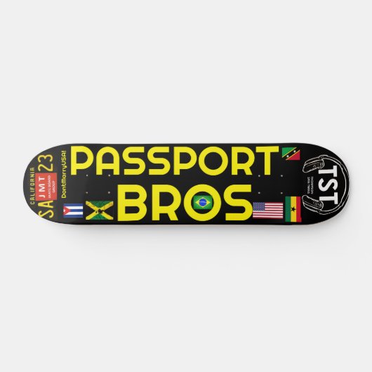 PASSPORT BROS 7 3/4" Skateboard Deck (Horizontal)