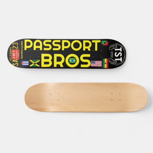 PASSPORT BROS 7 3/4" Skateboard Deck (Horizontal)