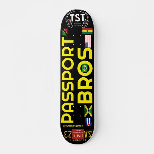 PASSPORT BROS 7 3/4" Skateboard Deck (Vorne)