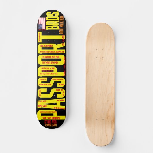 PASSPORT BROSZ 7 3/4" Skateboard Deck (Vorderseite)