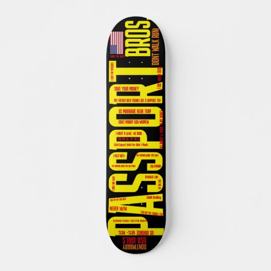 PASSPORT BROSZ 7 3/4" Skateboard Deck (Vorne)