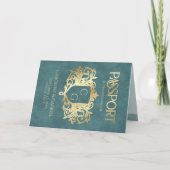 Passport Destination Wedding Invitation Einladung (Vorderseite)
