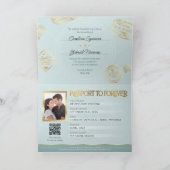 Passport Destination Wedding Invitation Einladung (Innenseite)