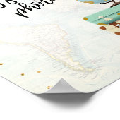 Passport-Fotos Tafelschild Reisedusche Abenteuer Poster (Ecke)