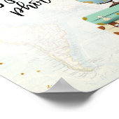 Passport-Fotos Tafelschild Reisedusche Abenteuer Poster (Ecke)