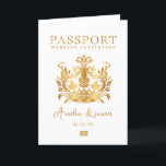 Passport-Hochzeit in Urlaubsort Imitate Goldeinlad Einladung<br><div class="desc">Hochzeit in Urlaubsort Passport Einladung Imitate Gold Foil ,  perfekt für ein Hochzeit in Urlaubsort Thema,  Reise Themed Wedding Einladung. Bitte kontaktieren Sie mich,  um das Logo eines Landes oder andere Änderungen einzutragen.</div>
