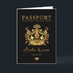 Passport-Hochzeit in Urlaubsort Imitate Goldeinlad Einladung<br><div class="desc">Hochzeit in Urlaubsort Passport Einladung Imitate Gold Foil ,  perfekt für ein Hochzeit in Urlaubsort Thema,  Reise Themed Wedding Einladung. Bitte kontaktieren Sie mich,  um das Logo eines Landes oder andere Änderungen einzutragen.</div>