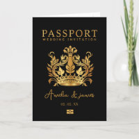 Passport-Hochzeit in Urlaubsort Imitate Goldeinlad