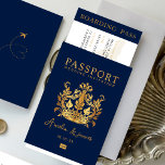 Passport-Hochzeit in Urlaubsort Imitate Goldeinlad Einladung<br><div class="desc">Hochzeit in Urlaubsort Passport Einladung Imitate Gold Foil ,  perfekt für ein Hochzeit in Urlaubsort Thema,  Reise Themed Wedding Einladung. Bitte kontaktieren Sie mich,  um das Logo eines Landes oder andere Änderungen einzutragen.</div>