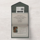 Passport-Kompass für Hochzeitsfeiern All In One Einladung (Innen)