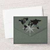 Passport-Kompass für Hochzeitsfeiern All In One Einladung (Rückseite)