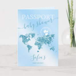Passport Reiseboy Baby Shower Adventure beginnt Einladung