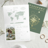 Passport Sage Gold Hochzeit speichern Datum