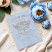 Passport Style Save the Date Hochzeit in Urlaubsor Ankündigung